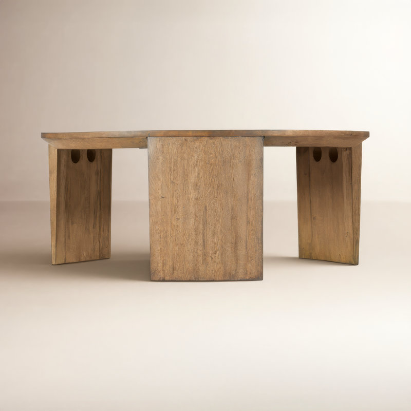 Chiseling Solid Wood Cocktail Table
