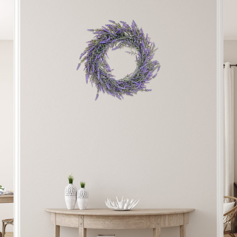 Faux Lavender Plastic 18'' Wreath