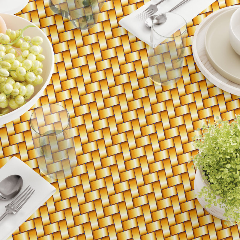 Vidrio Geometric Dining Linen Set, 114" Round, Villines Geometric