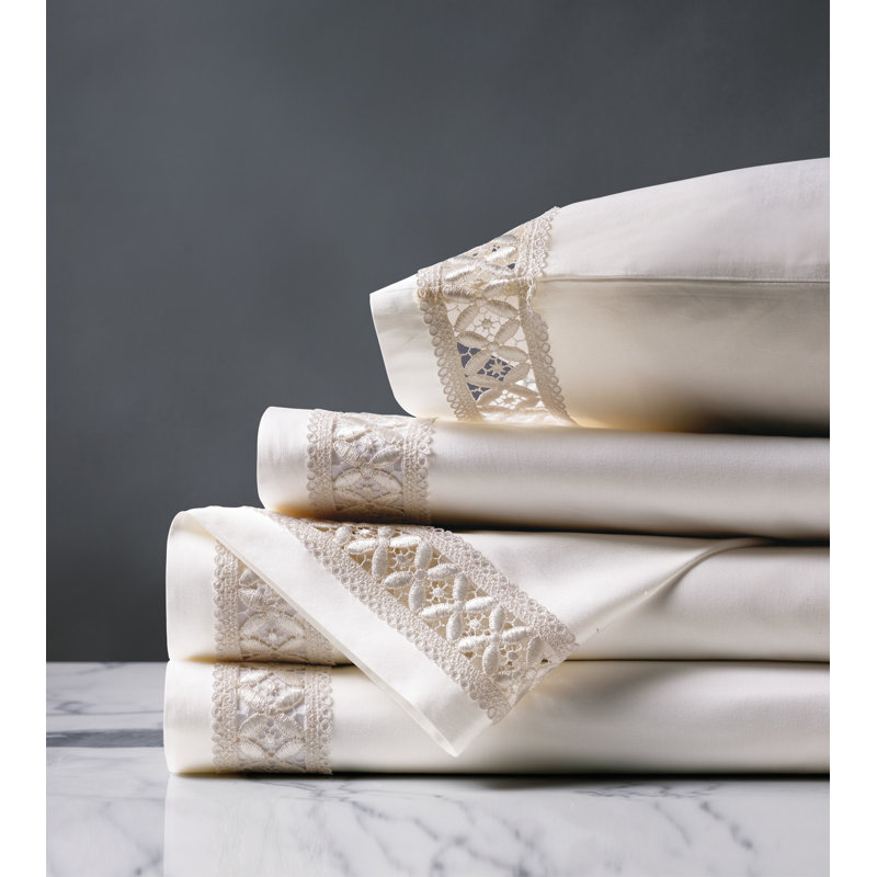 Juliet Sheet Set, King, Ivory/Ivory