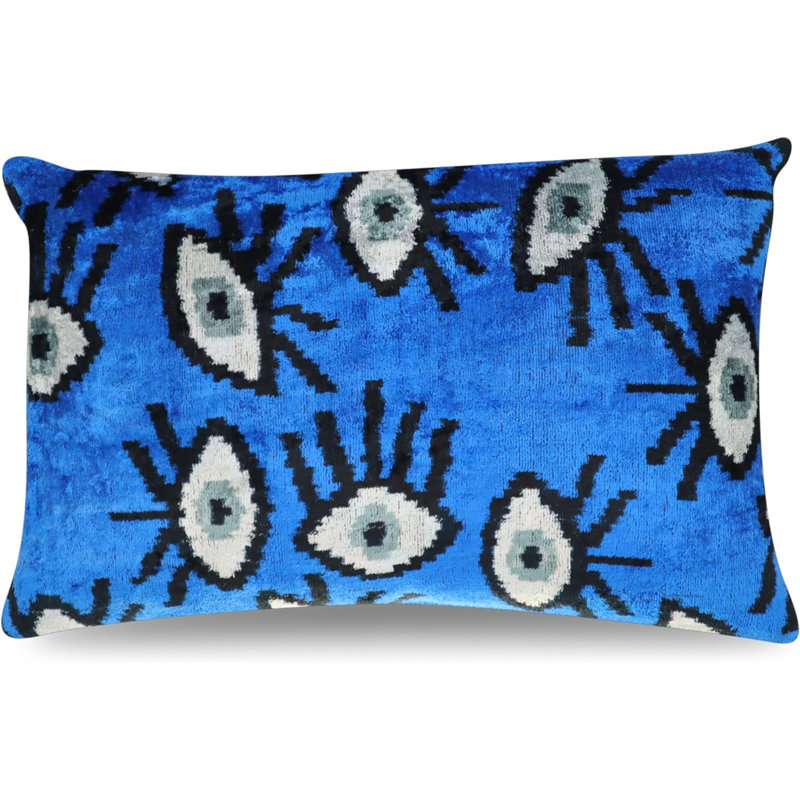 Velvet Rectangular Pillow Cover & Insert, Blue