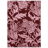 Wool Floral Area Rug in Pink/Purple