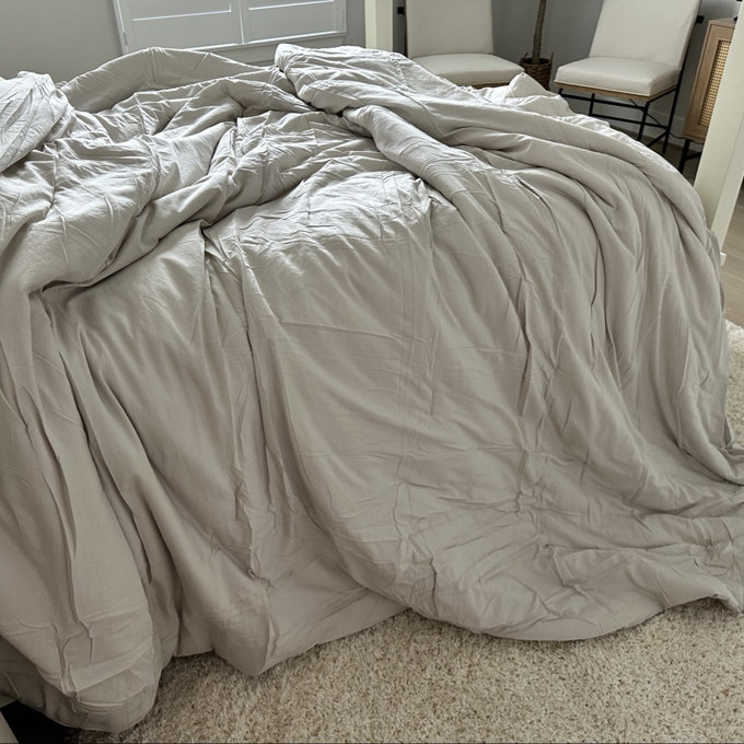 Bedsure King Size Comforter Set, Beige Soft Prewashed Bedding for All Seasons, 3 Pieces GentleSoft™ Warm Down Alternative Bed Set, 1 Lightweight Comforter (104"x90") and 2 Pillowcases (20"x36") - King Comforter + 2 King Pillowcases