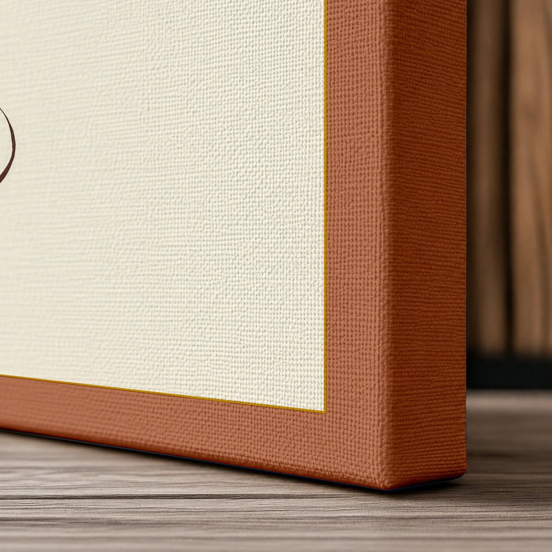 Solitary Balloon Minimalist - Wrapped Canvas, 18x12 - 45.7 x 30.5 cm, Terracotta Border