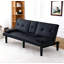 Canapé-lit 67 po en PVC multifonctionnel avec porte-gobelet et conception pliable-2090132337