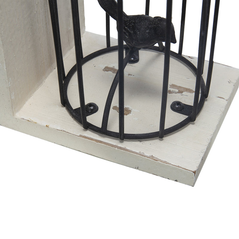 Ensemble de 2 serre-livres cage à oiseaux
