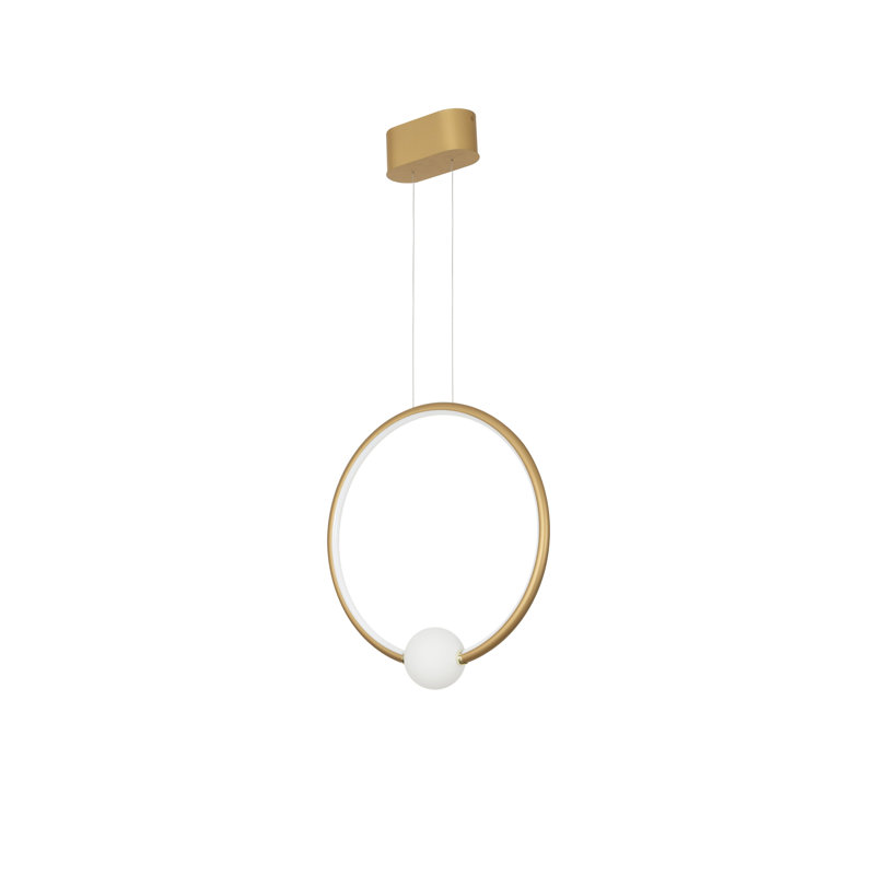 2 - Light LED Unique/Statement Pendant, Gold