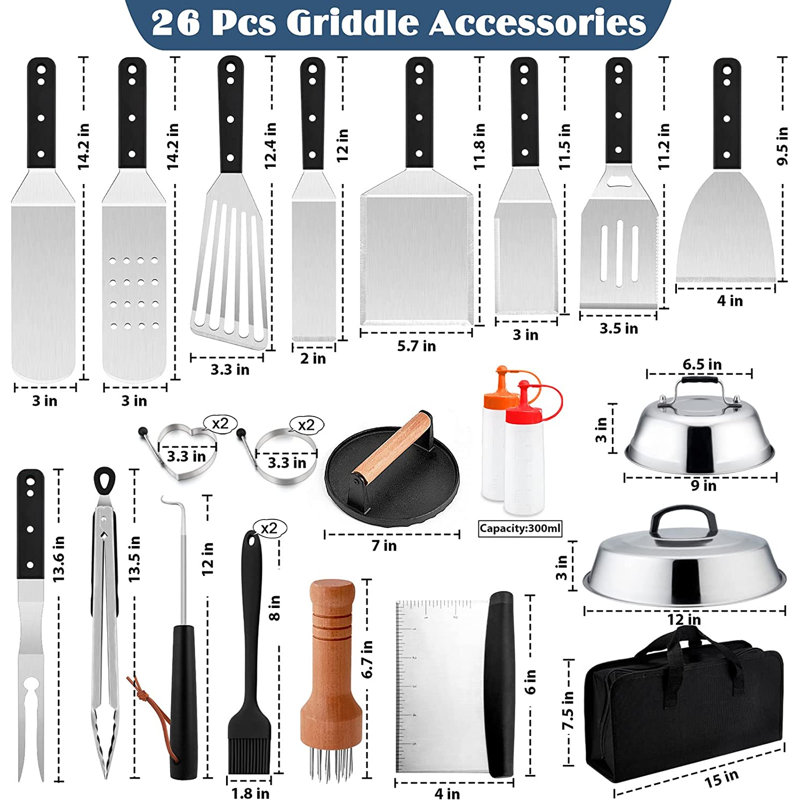 Accessoires de barbecue, Argent / noir