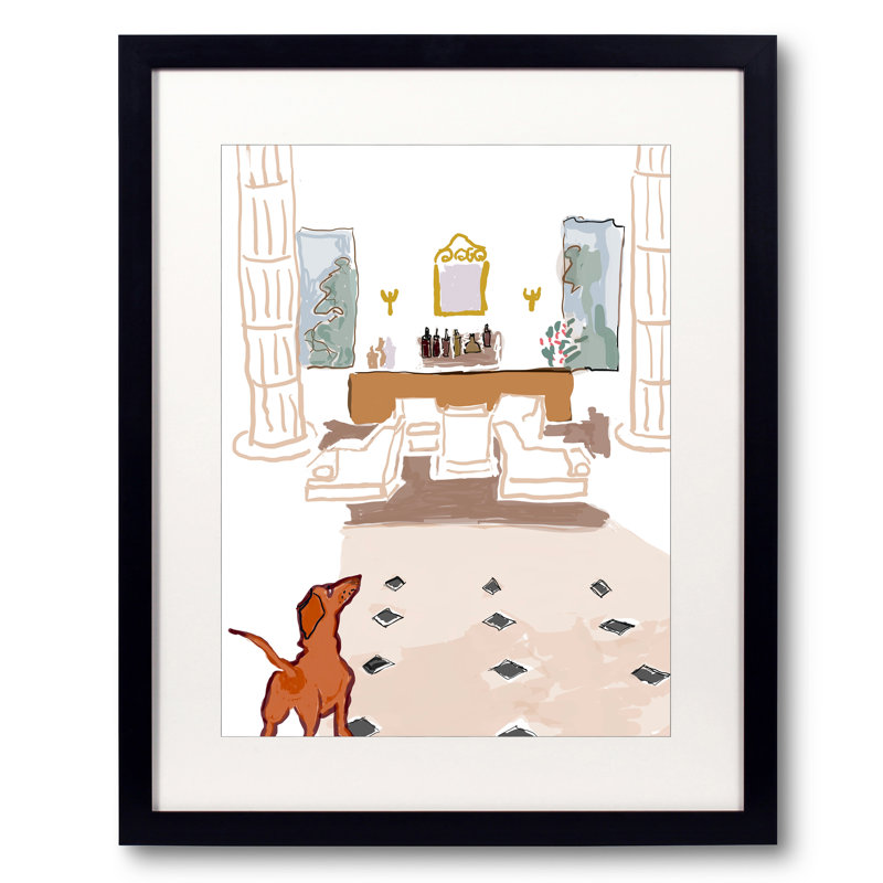 Hôtel Du Cap par Deborah Blum, H 31,2 po x l 25,2 po, Papier avec cadre noir