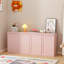Armoire de cuisine avec portes doubles, armoire à café avec tablettes réglables, buffet pour la salle à manger, le salon ou le vestibule, rose