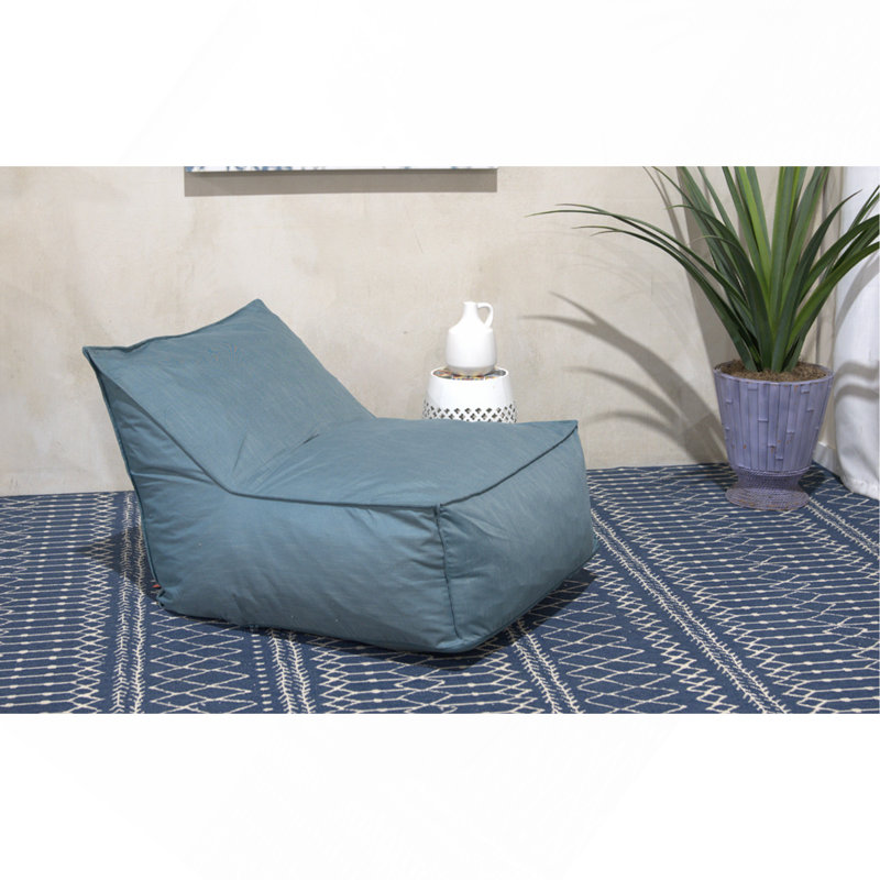 3 pi Fauteuil à billes en tissu résistant à l'eau, bleu sarcelle, Tissu sarcelle