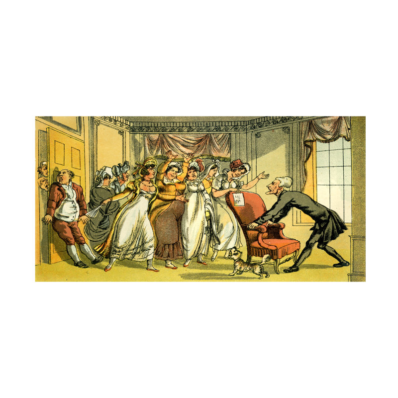 Art sur toile par Thomas Rowlandson, H 10 po x l 19 po