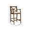 Bois - configuration du dossier croisé splendide, coussins d'eau, 45,54 po de hauteur, assemblage, H, sièges d'extérieur, 2 pièces