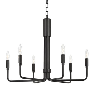 Mitzi Brigitte 6 - Light Candle Style Classic / Traditional Chandelier In Old Bronze