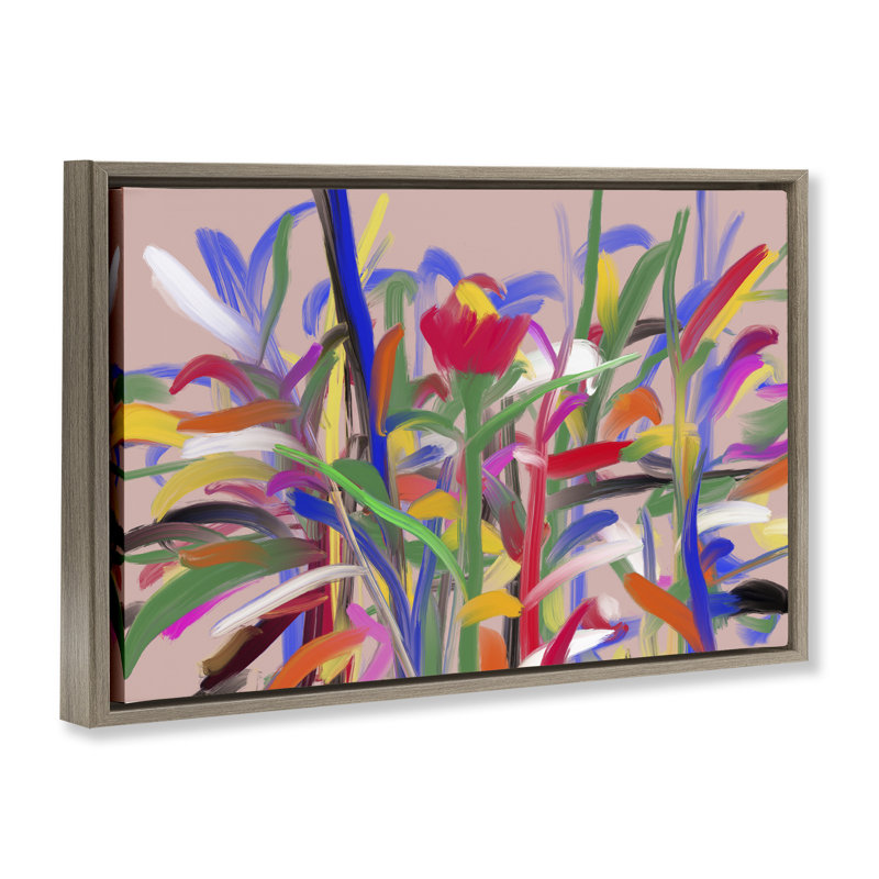 Cadre flottant Blooming Garden Expression, design par Atelier Posters, Brun, H 17 po x l 25 po