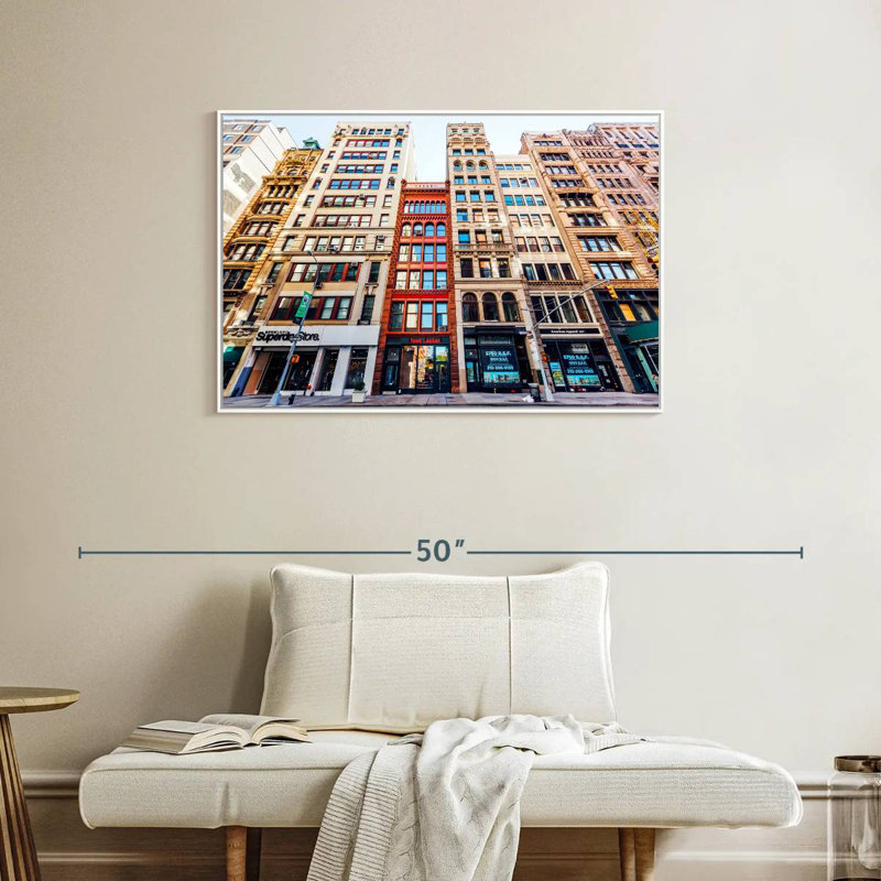 Bâtiments à Tribeca, Cadre flottant blanc, 37 po x 25 po