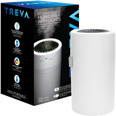 Treva 0.2 Gallons Cool Mist Evaporative Tabletop Humidifier for 250 Cubic Feet