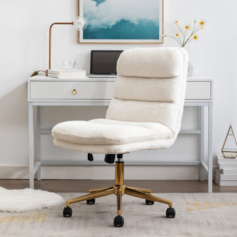 Chaise de travail en fausse fourrure Denver
