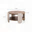 Table basse en bois sculpté avec rangement double couche - style Palace