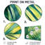 «Green Tropical Safari Palms III - Palm Trees», impression murale en métal-260623064