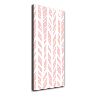 Herringbone Pattern - Wrapped Canvas Print