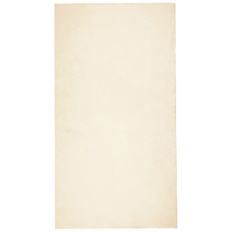 Rug "HUARTE" Short Pile Soft and Washable Cream, Rectangle 80 x 150cm