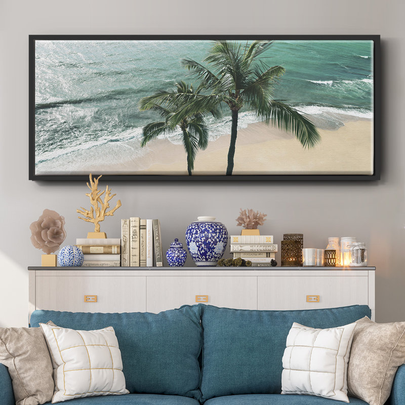 Maui Palm, impression sur toile encadrée, Noir, H 8 po x l 20 po x P 1,5 po