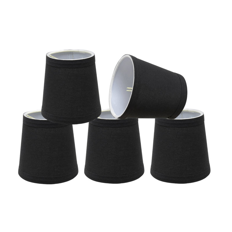 4'' H Cotton Empire Lamp Shade, Black