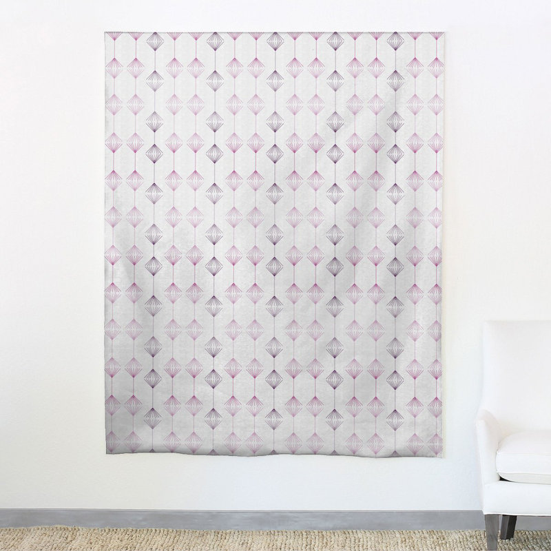 Jumping the Broom Small Geometric 100% Cotton Fabric, Purple/White