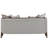 Houston Bouclé 2-Seater Loveseat - Pebble Gray/Walnut