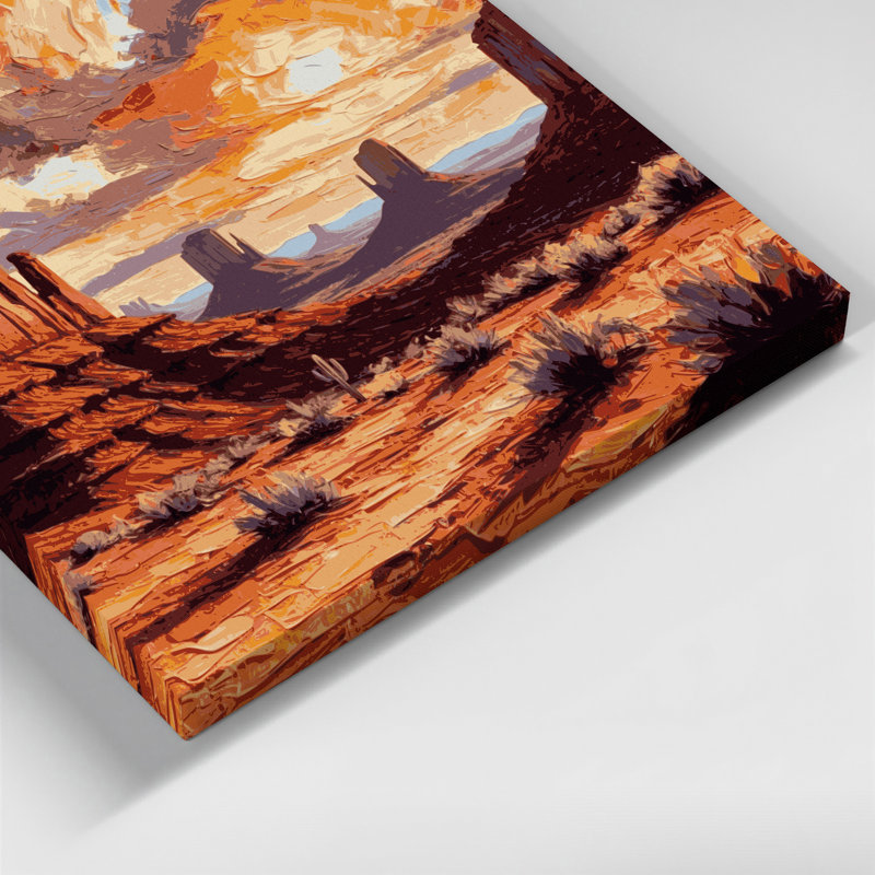 Art mural sur toile rose, "Southwestern Patterns", H 11 po x l 14 po