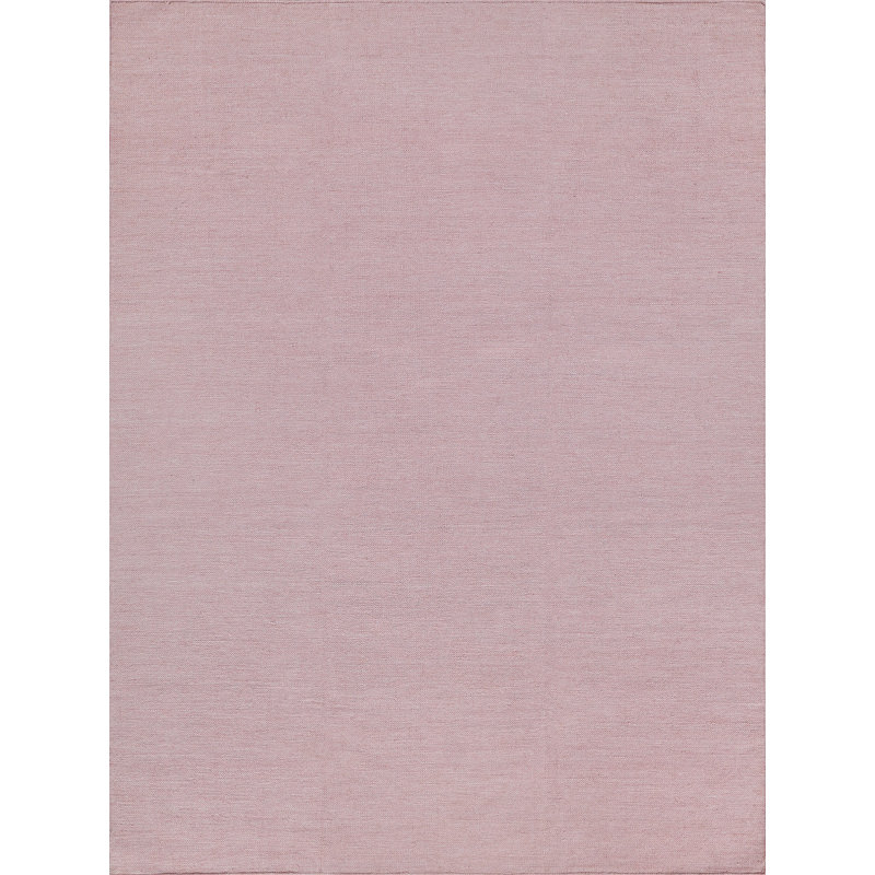 Kashmir Handmade Flatweave Light Pink Area Rug, Rectangle 6' x 9'