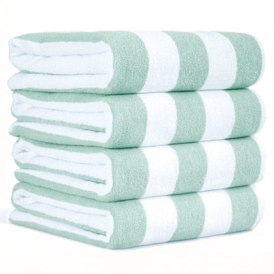 Serviettes de plage à rayures Devontia Cabana, serviettes de piscine surdimensionnées 30 x 60 pouces 4 pièces