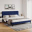 Tête de lit et pied de lit en velours avec revêtement matelassé-2075244573-2075244563