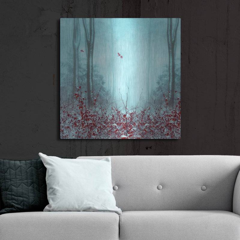 Art mural rouge en métal Red Barrel Studio®