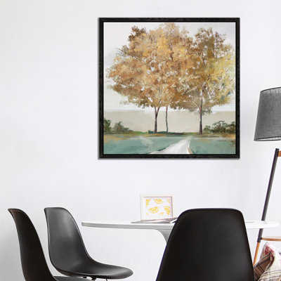 Golden Forest Shimmer by Isabelle Z - Painting on Canvas