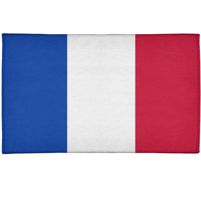 Tapis bleu à rayures de hockey national
