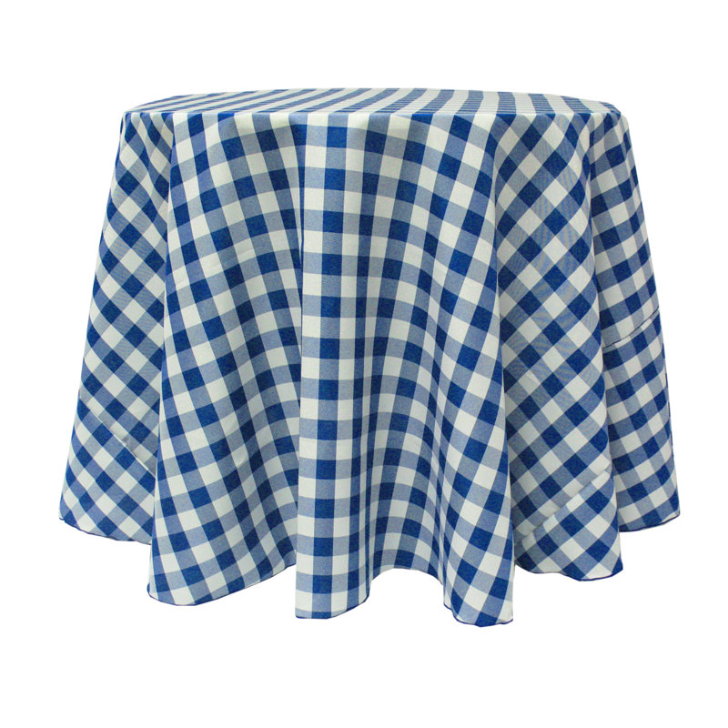Nappe Gracie Oaks, Royal / Blanc, 132 po x 132 po, 1