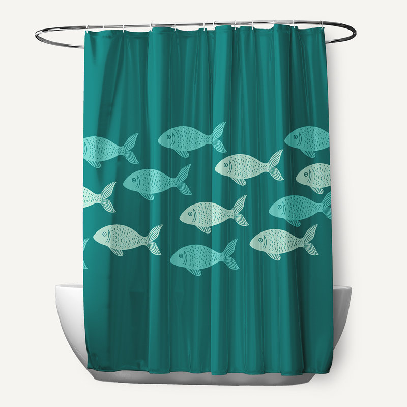 Rideau de douche simple Ludwig, sarcelle