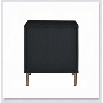 Ensemble de meubles de chambre à coucher glamour 1 pièce 1 table de chevet noire à 3 tiroirs