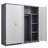 Metal Large-Capacity Wardrobe With Hanging Rod And Compartments