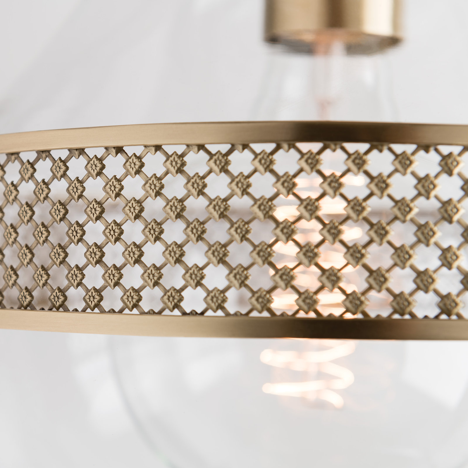 Twain Single Light Pendant, Aged Brass, 29.25" H x 14" W x 14" D