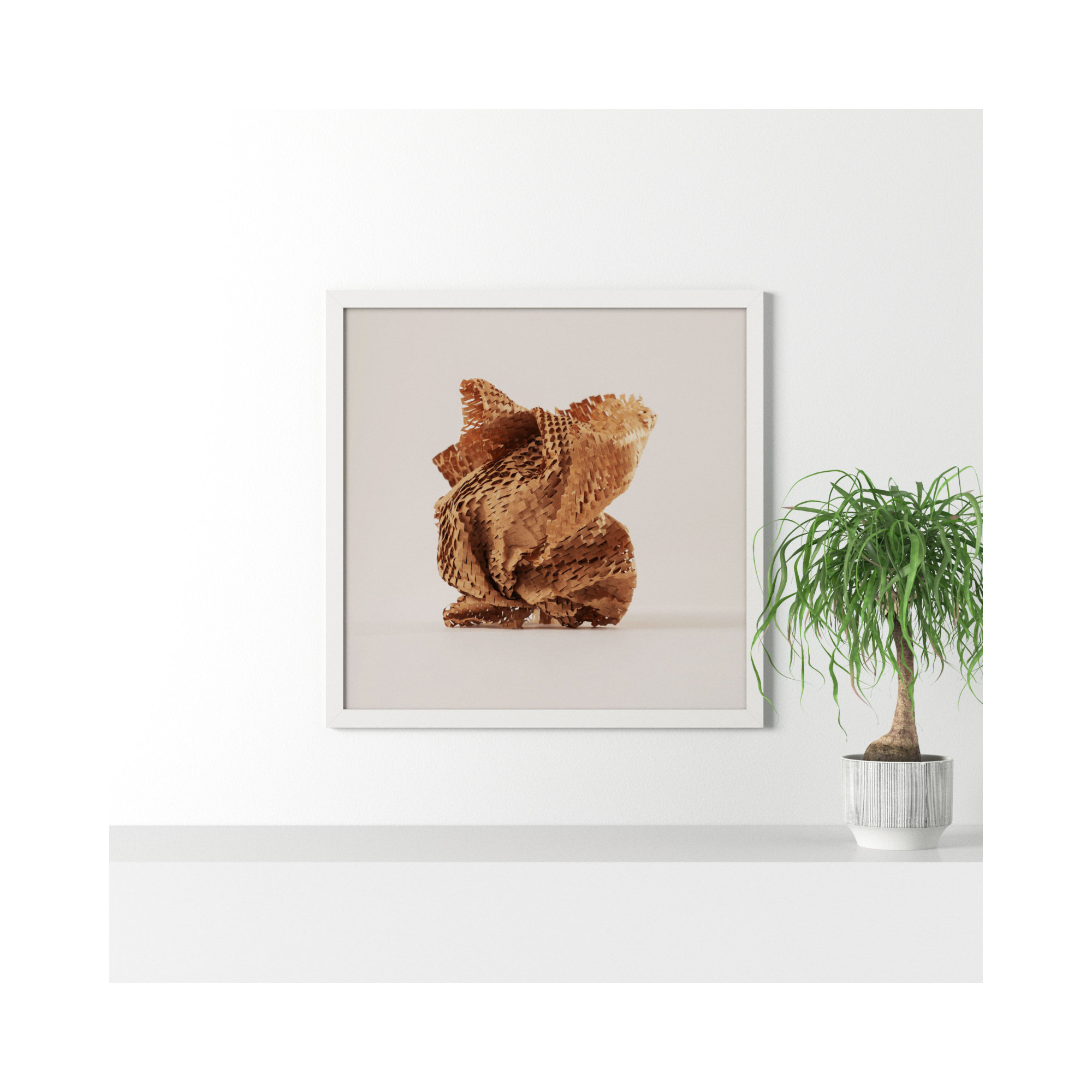 Unpackage 4 by Svetlana Smirnova, 36" H x 36" W x 1.25" D, White