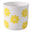 Sagebrook Home 6" Flower Power Planter, Black/White-1888640659