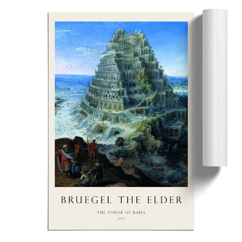 Babel by Pieter Bruegel The Elder - No Frame Painting, 59cm H x 42cm W x 0.1cm D