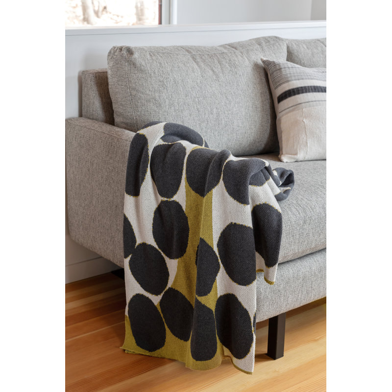 Lima Knitted Throw Blanket, Moss