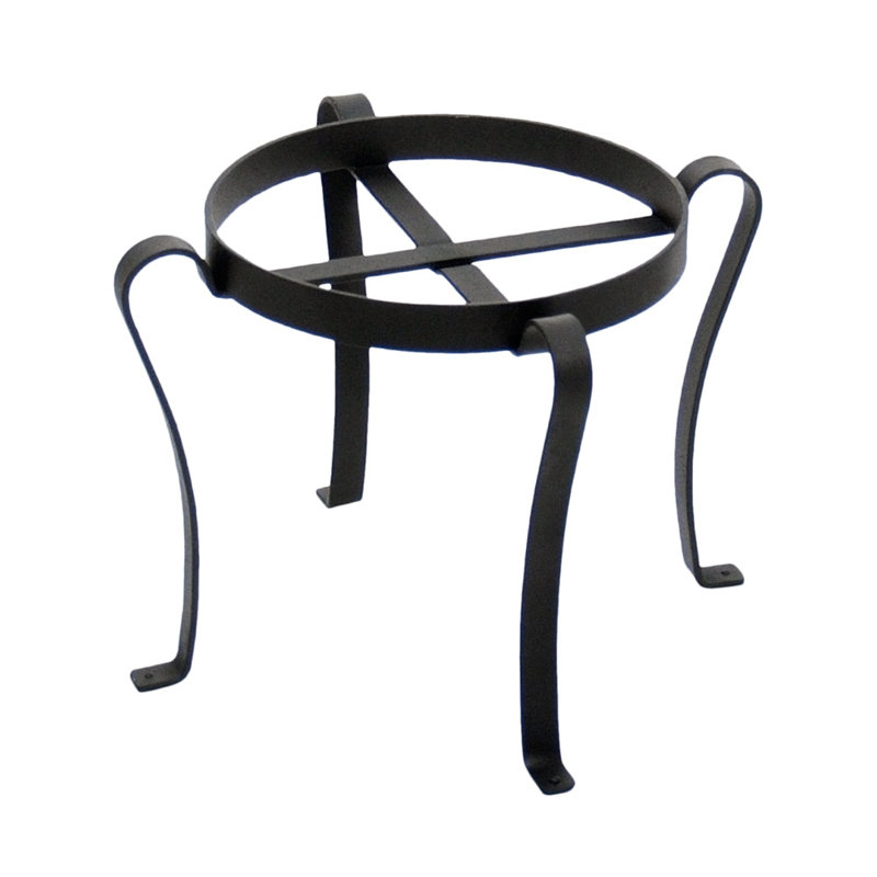 Black Wrought Iron 12-Inch Patio Flower Pot Stand