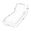 Ensemble de chaise longue inclinable en bois d'acacia massif l 28,75 po x P 79 po x H 34 po Christopher Knight Home