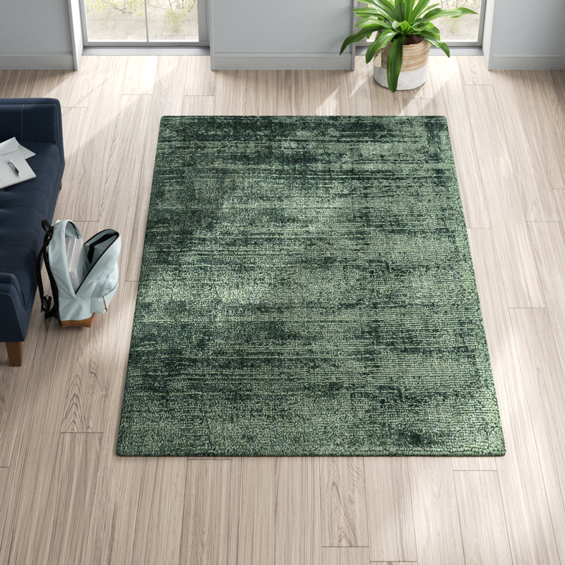 Fennel Hand Loomed Viscose Indoor Rug, Rectangle 6' x 9'