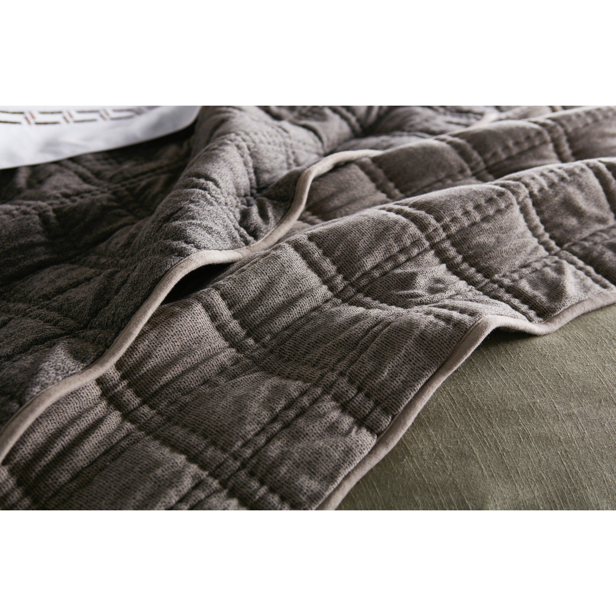 Gana Modern & Contemporary Cotton Quilt - King, King, Granite